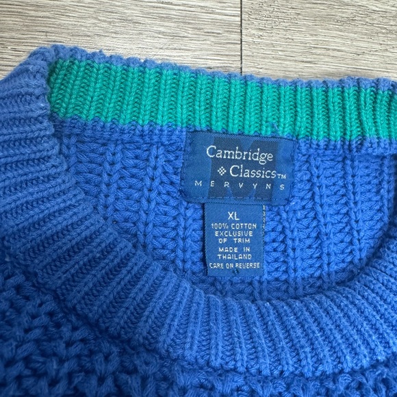 Blue Knit Sweater Men’s XL - Picture 2 of 6